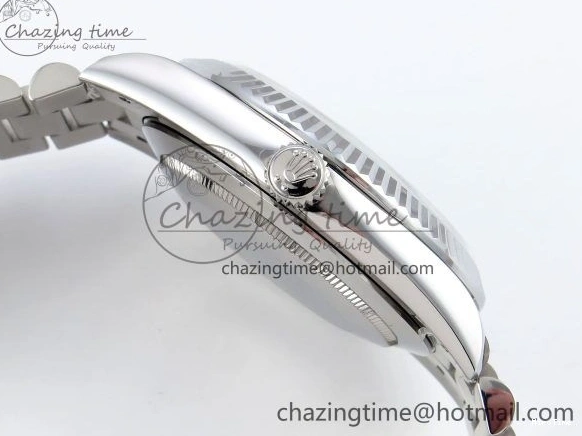 MiroTime 0226 GoodFit DayDate 40 SS JDF 904L Steel Silver Crystal Dial on President Bracelet VR3255 V3 (Gain Weight) 1431